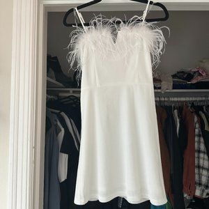 Bachelorette White Velvet Mini Dress